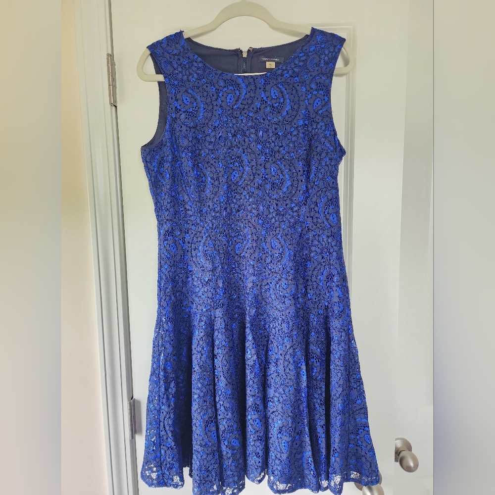 Tommy Hilfiger Royal Blue Lace Dress Mini Size 12
